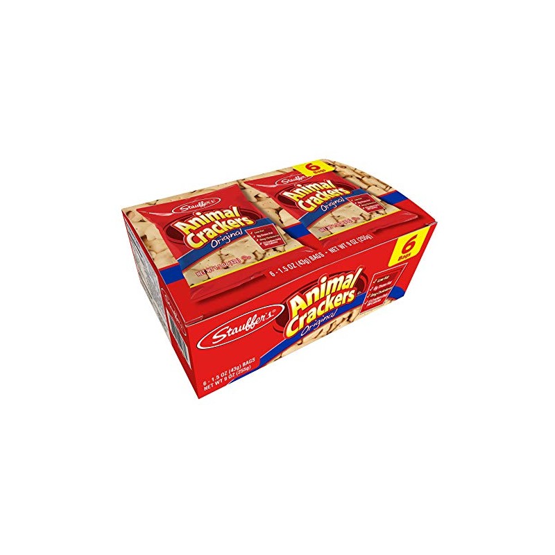 Stauffers Original Animal Crackers, 12 Snack Packs, 1.5 Oz. Each