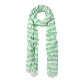 TrendsBlue Pure Cotton Lightweight Striped Fashion Scarf, Green