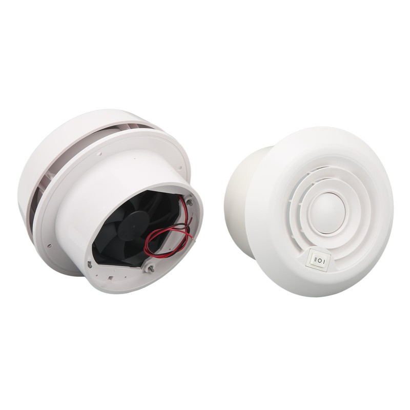 RV Mini Vent Fan White Round Noiseless Compression Resistant Vent