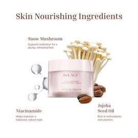 Dewy Moisture Replenishing CreamBelagu Naturals Dewy Moisture Replenishing Cream with Snow Mushroom & Niacinamide | Hydrating Face Moisturizer for Plump Skin, Fine Lines & Lasting Glow