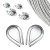 Set 10m Steel Wire Rope galvanised 3mm Strand: 6x7 +