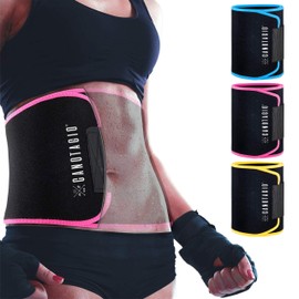 Canotagio Faja Deportiva de Sudoración para Abdomen y Cintura. Moldea la Cintura y Espalda. Faja de Neopreno Fitness para Tonificar, Sudar, Quemar Grasa y Bajar de Peso. Waist Sweat Band. (Rosa)