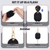 ANHBKAR Black Leather Key Cover for Broken Car Key Loop
