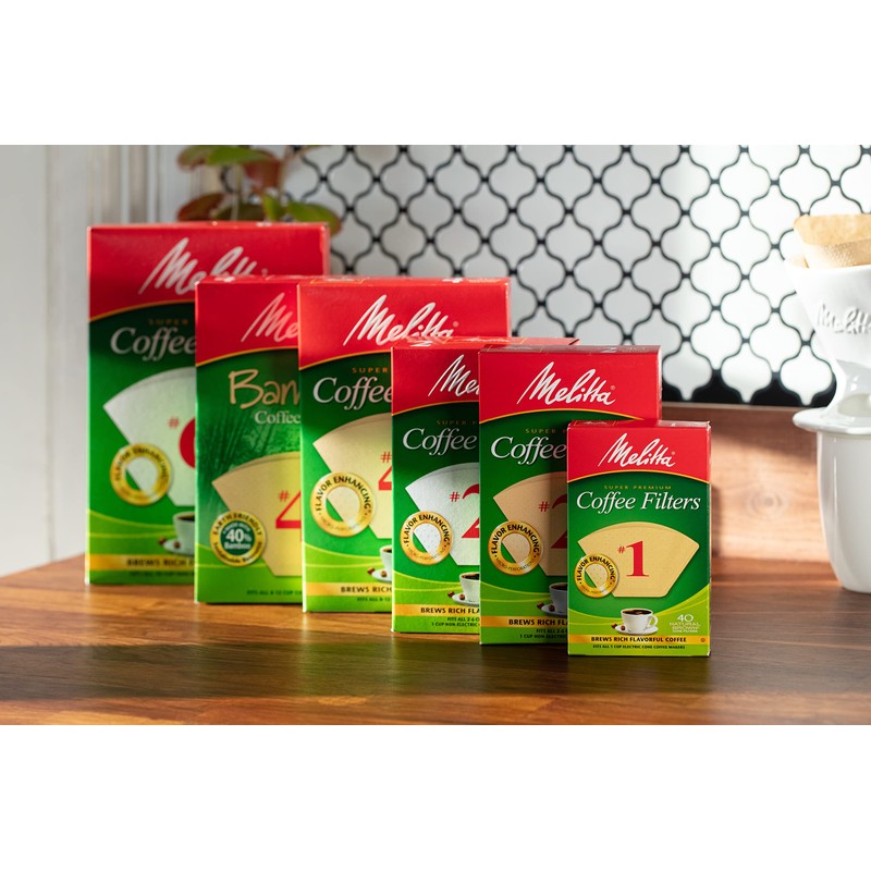 Melitta no 2 Cone Coffee Filters, White, 100 Count