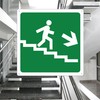 Pubblimania Emergency Exit Stairs Right 20 x 20 cm |