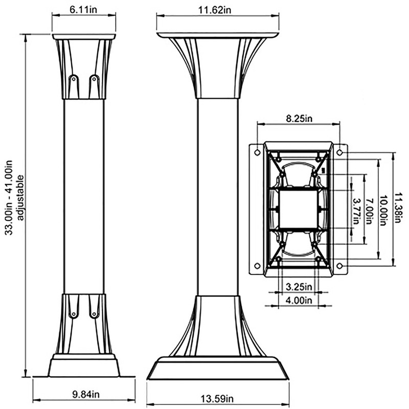 Architectural Mailboxes Callaway Aluminum Mailbox Post, Compatibility Code A, B,