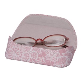 Pearl 092792 Eyeglass Case, Pink, Semi-Hard Cotton, Floral Pattern