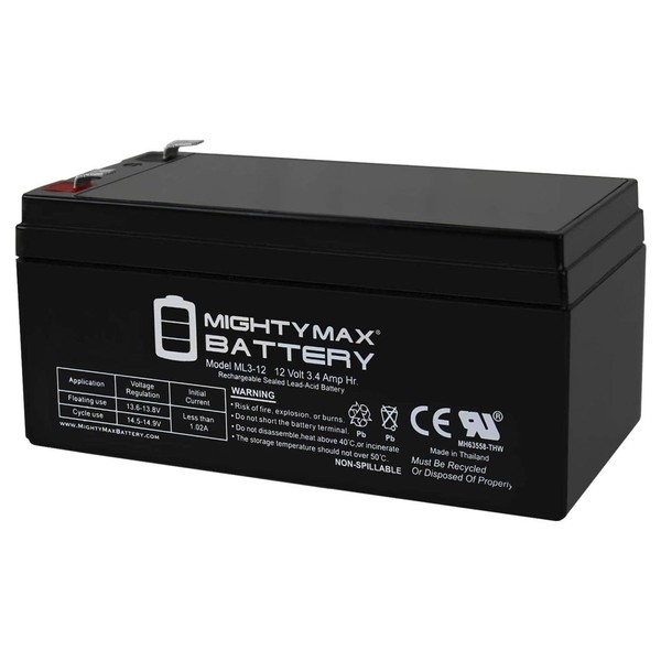 12V 3AH SLA Replacement Battery for Kung Long WP3-12, WP3.3-12