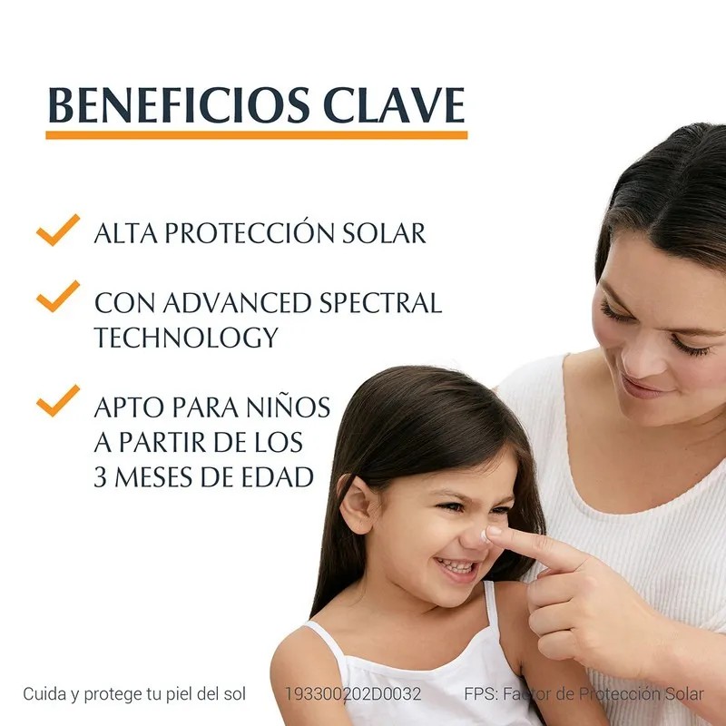 Protector Solar Eucerin Sun Kids Toque Seco Gel Crema 200ml