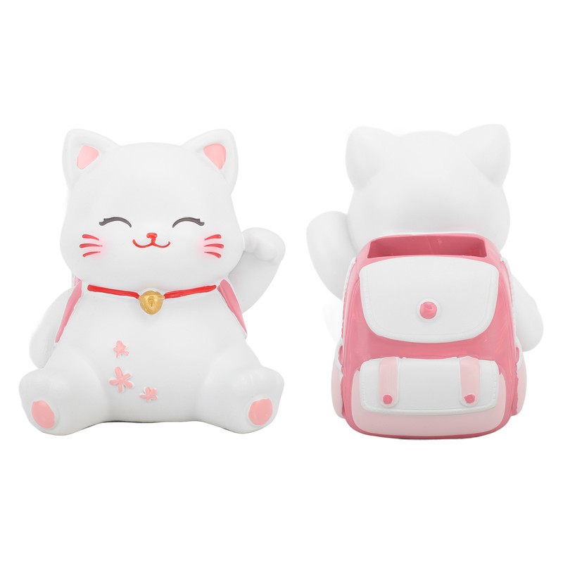 Cat Pen Holder Multipurpose Resin Innovative Cute Pencil Holder for