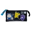 CYPBRANDS Unisex Kids Pokémon Portatodo Triple-Geo Pencil Case Black, black