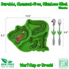 KidsFunwares T-Rex Dinosaur Me Time Meal Set, Portion Control Divided