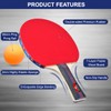 Ping Pong Paddle Set, Premium Rackets with Advanced Speed, Control