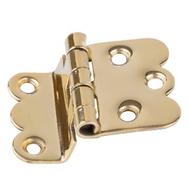 Solid Brass Napanee Offset Cabinet Hinges | Pack of 2 | Hoosier Type Cabinet Reproduction Hardware | UA-206-HPB