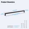 KNOBWELL 15 Pack 12-3/5" Black Cabinet Pulls Kitchen Cupboard Handles,