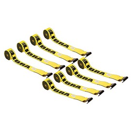 LIBRA (8) 4" X 30' Winch Strap W/Flat Hooks Flatbed Truck Trailer Tie Down 5400 LB …