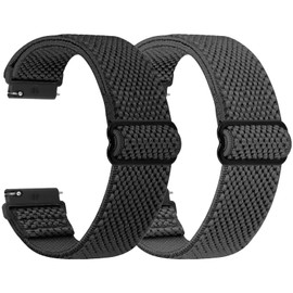 HEVIBK Quick Release Elastic Nylon Watch Strap Band Width 18mm 20mm 22mm Choose Colour and Width