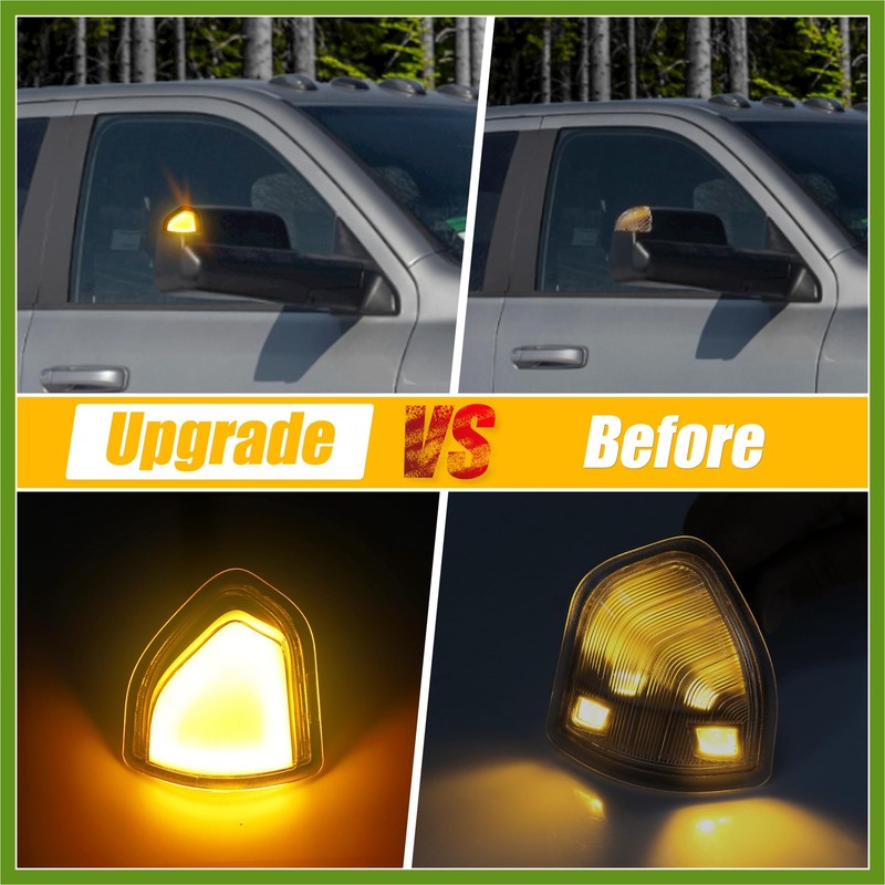 HOPESPANNER LED Side Mirror Turn Signal Indicator Light for Dodge