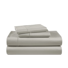 LANE LINEN 100% Egyptian Cotton Bed Sheets - 1000 Thread Count 4-Piece Silver Queen Set Bedding Sateen Weave Luxury Hotel 16" Deep Pocket (Fits Upto 17" Mattress)