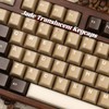 PBT Translucent Keycaps, Minimalist Brown Keycaps, 164 Key Custom Cherry