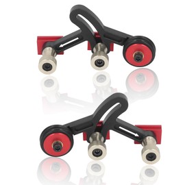 LOCADENCE Table Saw Stock Guides, One Way Rotation Aluminium Alloy Single Wheel Bearing Roller Feeder, Bearing Stock Roller with Double Sliding Block for Band Saw, Inverted Engraving Machine