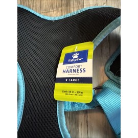 Top Paw New Top Paw Dog Comfort Harness Size XL 33-39 in Black/Teal BENEFIT CHARITY