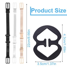 XUKZIMA Bra Strap Clips 3 Pcs Bra Straps Holder And 6 Pcs Bra Clips Adjustable Bra Straps Holder Soft And Comfortable Elastic Fits All Cup Sizes