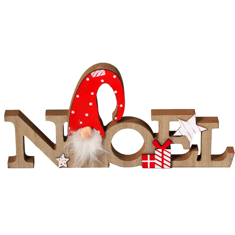 SiL Interiors Gonk NOEL Christmas Free Standing Word Ornament Decoration