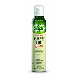 Olidi Ghee Oil 5 oz, 100% Pure Cooking Oil Spray, Omega-3, perfect for Keto snacks, baking, grilling, or cooking, our oil dispenser bottle lets you spray, drip, or stream with no waste (2)