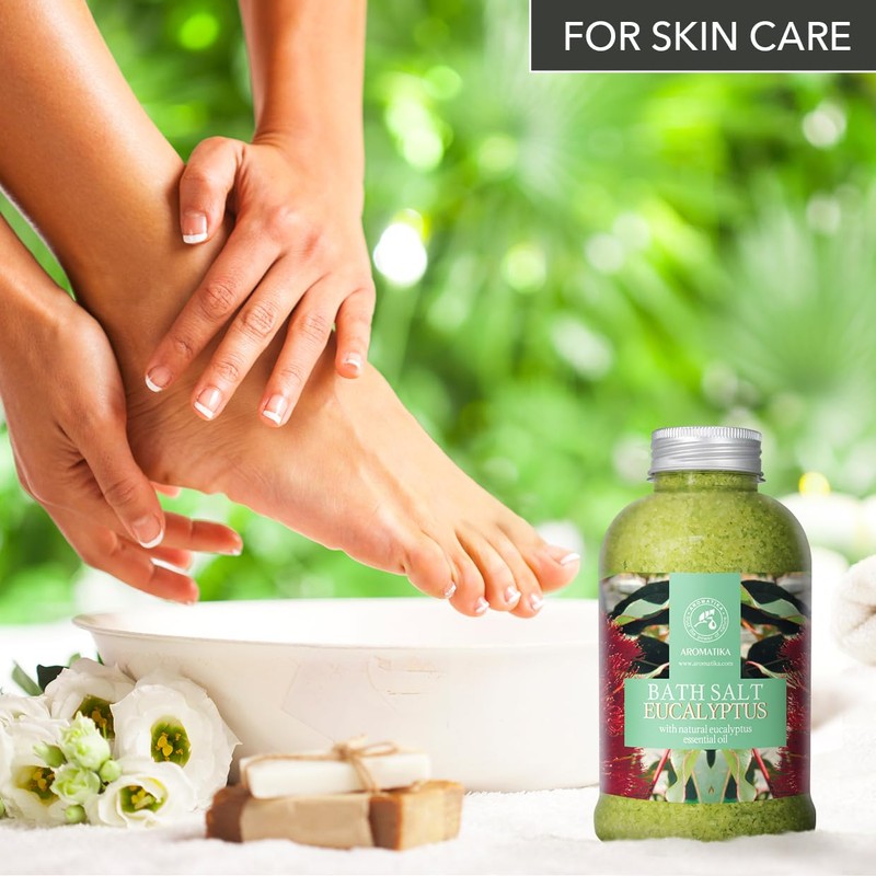 Eucalyptus Bath Salt w/Natural Eucalyptus Essential Oil 600g - Best