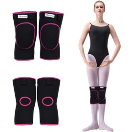 Knee Pads Dance Knee Pads Thick Sponge Collision Prevention Elastic Non-Slip Sport Protector for Children and Adults, pink