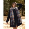 Candsliky Winter Plaid Blanket Scarf, Long Warm Shawl for Women,