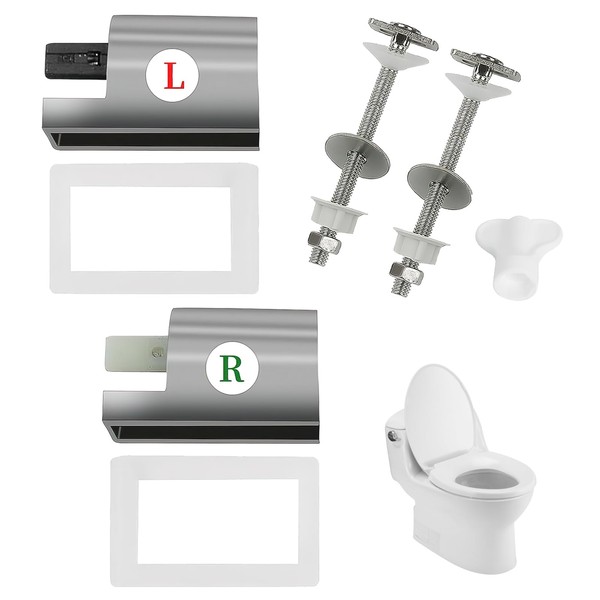 6Pcs Toilet Seat Fixings, Universal Toilet Seat Hinges Replacement, Upgrade