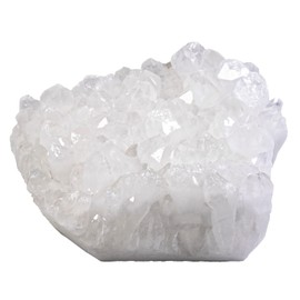 Nupuyai Natural Rock Quartz Raw Mineral Crystal Cluster Geode Specimen Stone, Energy Crystals Druzy for Reiki Healing Home Decor (70-130g)