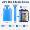 4 Pcs Slim Ice Packs for Lunch Boxes & Coolers,