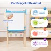 Belleur Wooden Art Easel for Kids 2+, Adjustable Double Sided