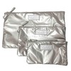 lemonbella Medium Carly Trio Pouch Set 3 Nylon Quilted Metallic