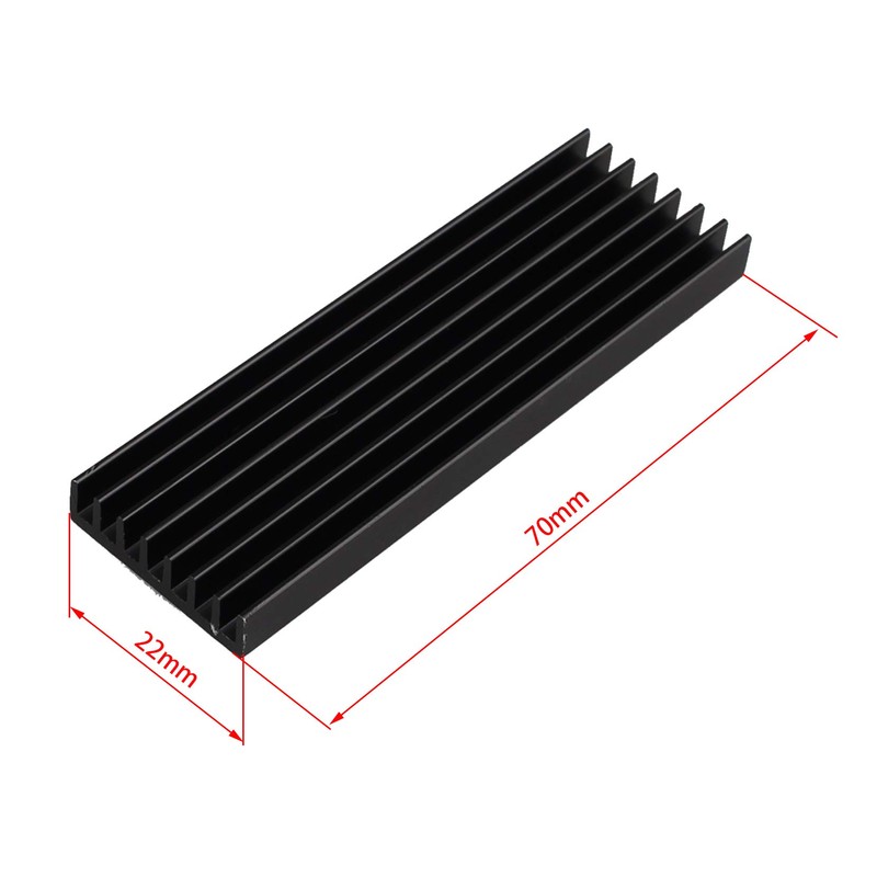 Futheda 4pcs Black Aluminum Heat Sink for M.2 Solid State