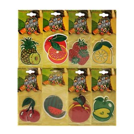 YXYDFDC Fruit Car Air Freshener Hanging Paper Car Hanging Accessories Vanilla Perfume Home Bathroom Freshener Car Interior Accessories Natural Scented Tea Paper (8 Pcs)