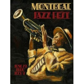 CANVAS Montreal Jazz Festival Music June 29 thru July 9 16" X 22" Inches Image Size Poster Reproduction ON CANVAS