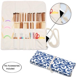 Teamoy Knitting Needles Holder Case(up to 14 Inches), Rolling Organizer for Straight and Circular Knitting Needles, Crochet Hooks and Accessories, Sheep -NO ACCESSORIES INCLUDED