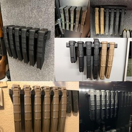 DINGDOON 4Pack Wall Mount for Pmag, AR Mag Holder, ABS Magazine Holder, Ar Magazine Holder for Gun Safe, Storage Rack for Pmag, Glock, Amend 2, Hexmags, Mftmags, Magpulmag