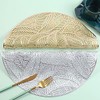 Hosoncovy 4 Pack Leaf Decorative Placemats PVC Placemats Hollow Dining