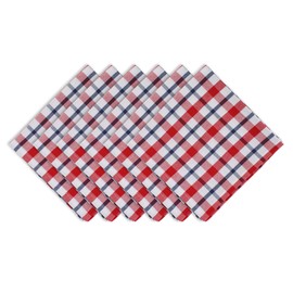 DII American Plaid Kitchen Textiles, Napkins, 20x20, 6 Piece