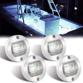 Boaton LED Night Fishing Lights - Courtesy, Deck, Navigation Lights for Boats (White)