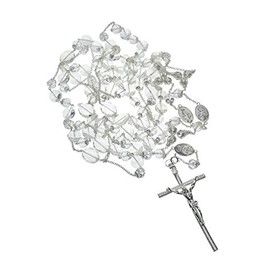 DivaDesigns Hispanic Traditional Wedding Crystal and Cross Lasso 110 - Silver Tone/Clear