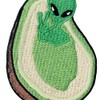Alien in Avocado Patch Embroidered Applique Iron On Sew On