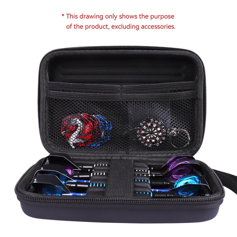 CyeeLife PU Dart Carrying Case for 6pcs Steel and Soft