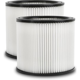90304 Replacement Filter for Shop Vac 90304, 90350, 90333, 90585, 5 Gallon and Above Wet/Dry Vacuum Cleaners (2 replacement filter+2 lids)