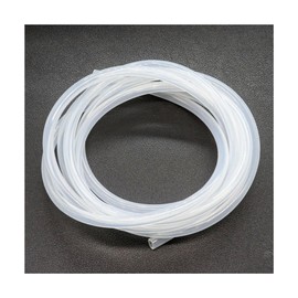 FOCMKEAS Silicone Tubing 0.16" x 0.31"（4x8mm）(IDxOD) 16.4Ft(5m) Length Flexible Transparent Tube, Silicone Rubber Air Hose Water Pipe for Pump Transfer